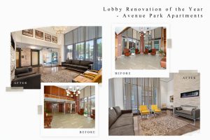 103 Avenue Lobby Reno BEFORE AFTER