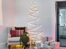 DIY Wall Christmas Tree Apartment Hack